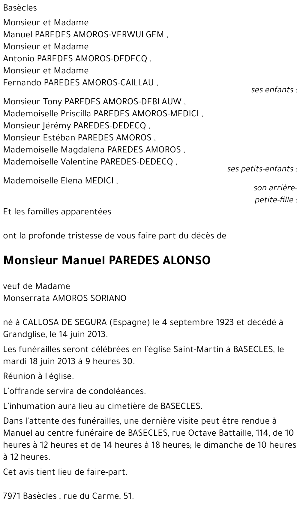 Manuel PAREDES - ALONSO