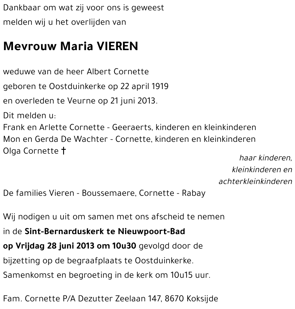 Maria VIEREN