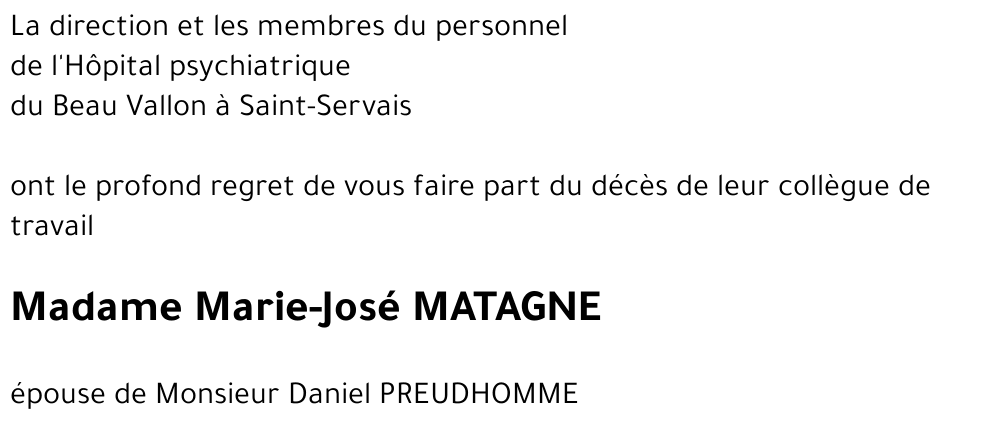 Marie-José MATAGNE