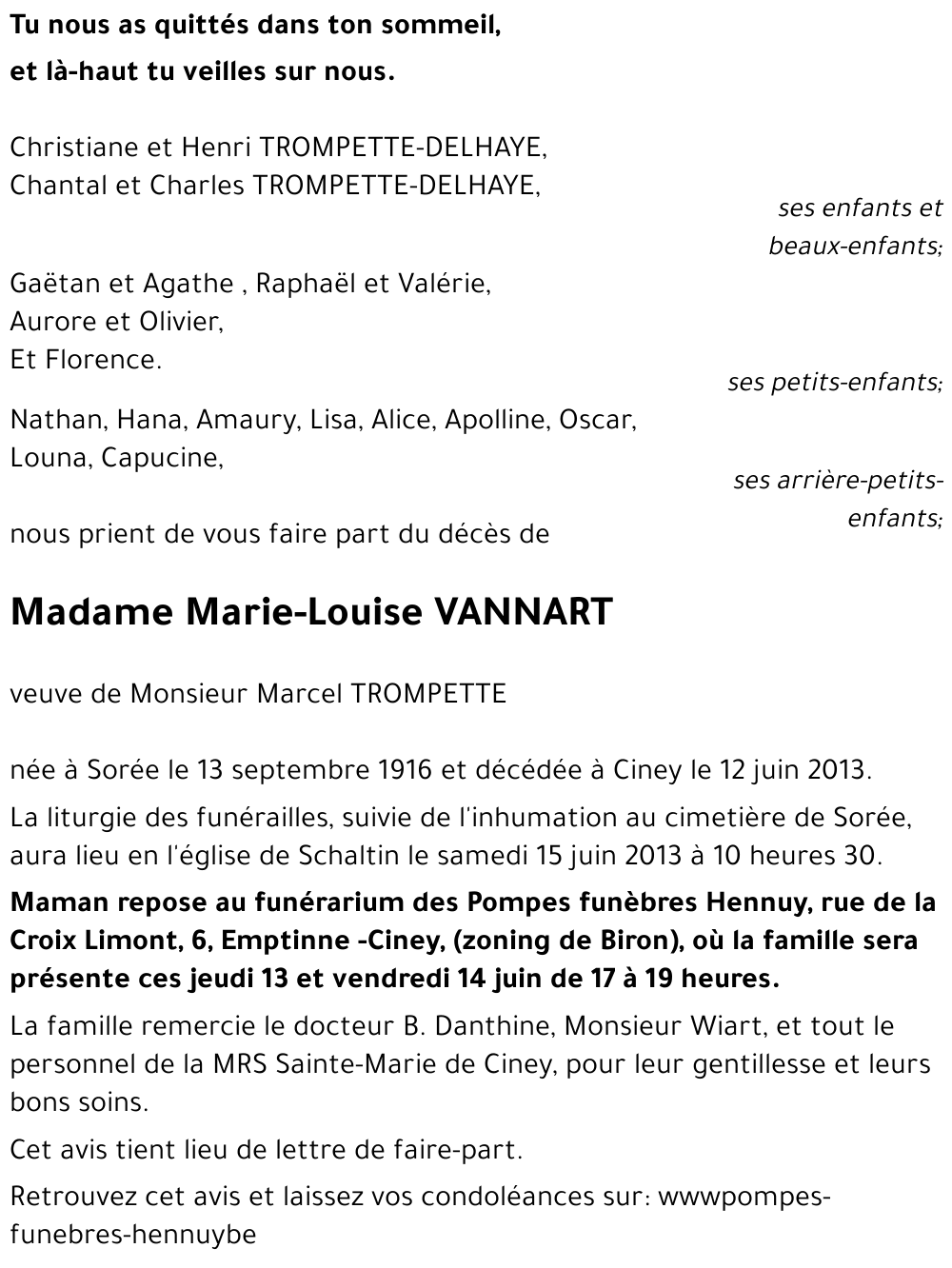 Marie-Louise VANNART