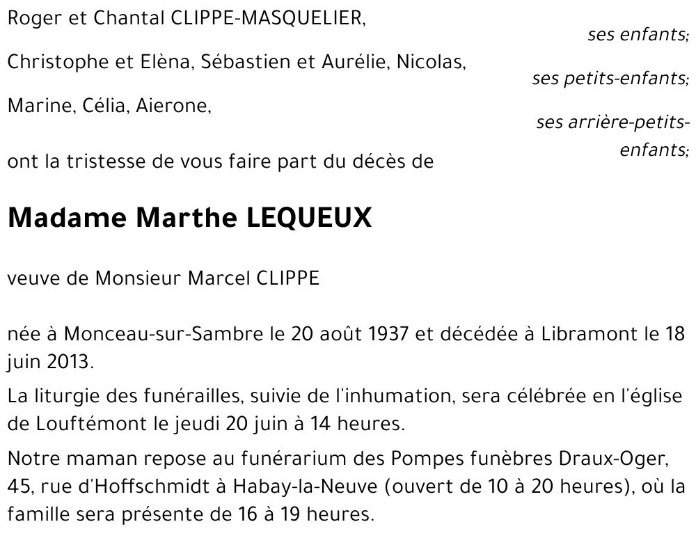 Marthe LEQUEUX