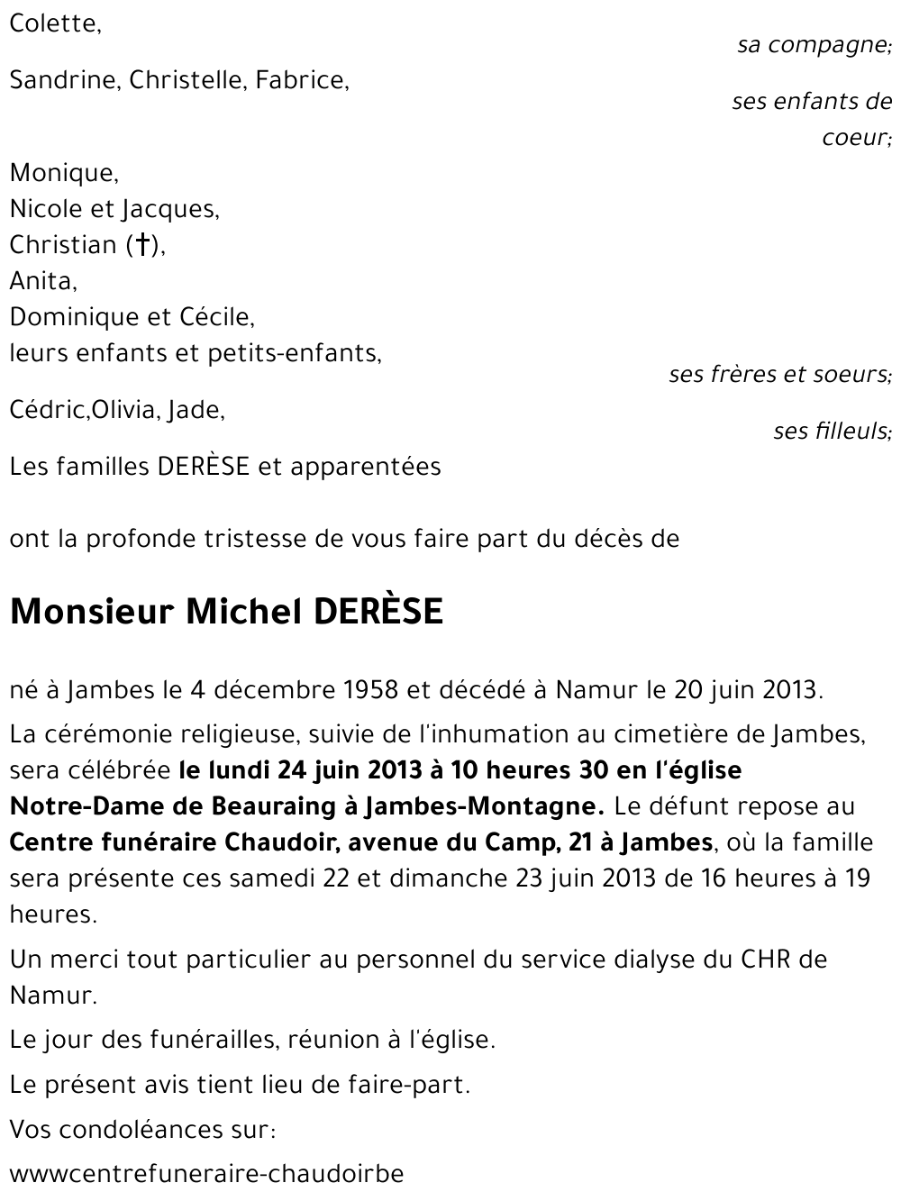 Michel DERÈSE