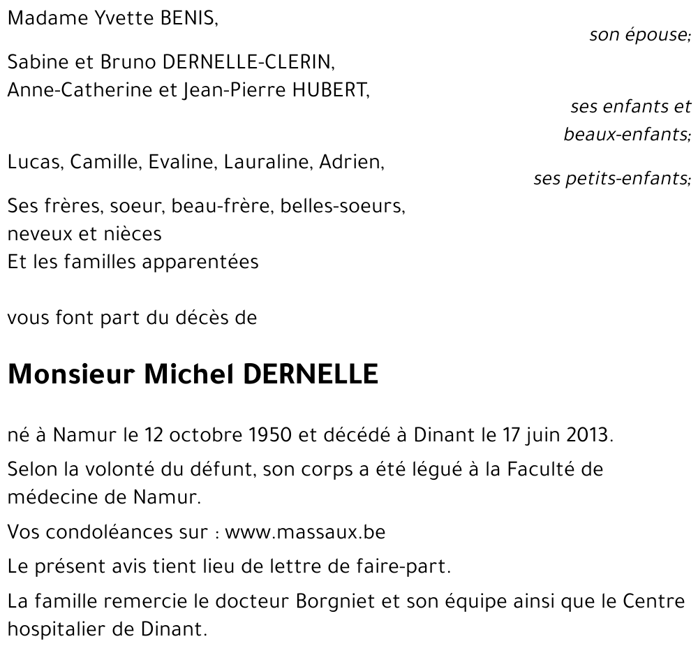Michel DERNELLE