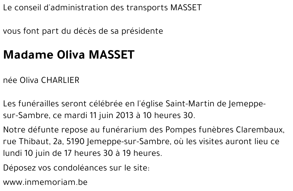 Oliva MASSET