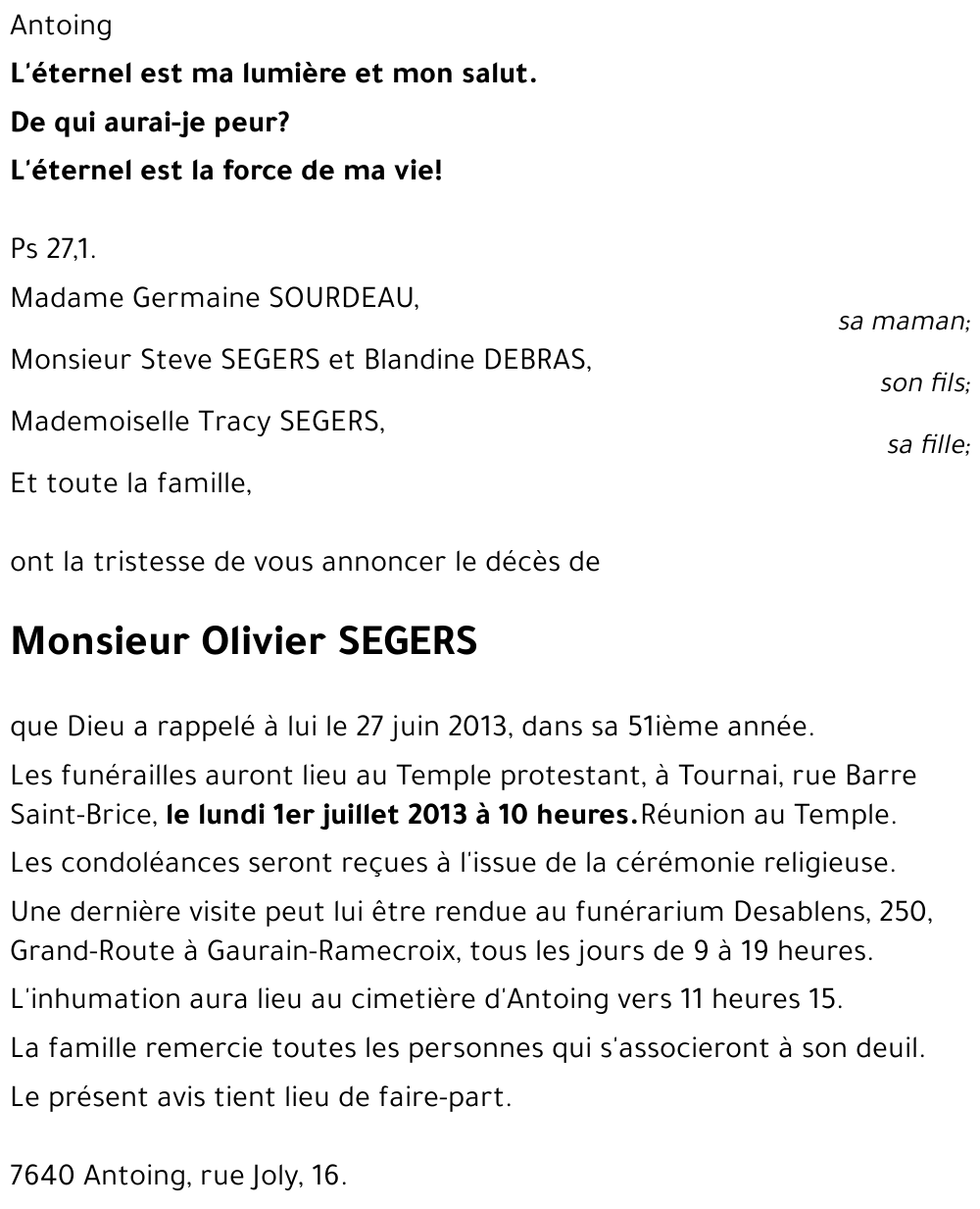 Olivier SEGERS