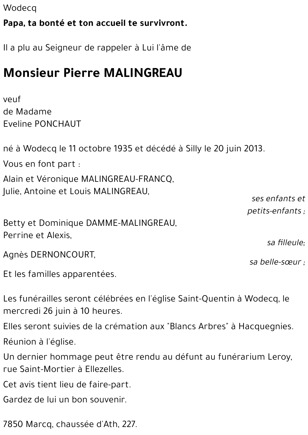 Pierre MALINGREAU