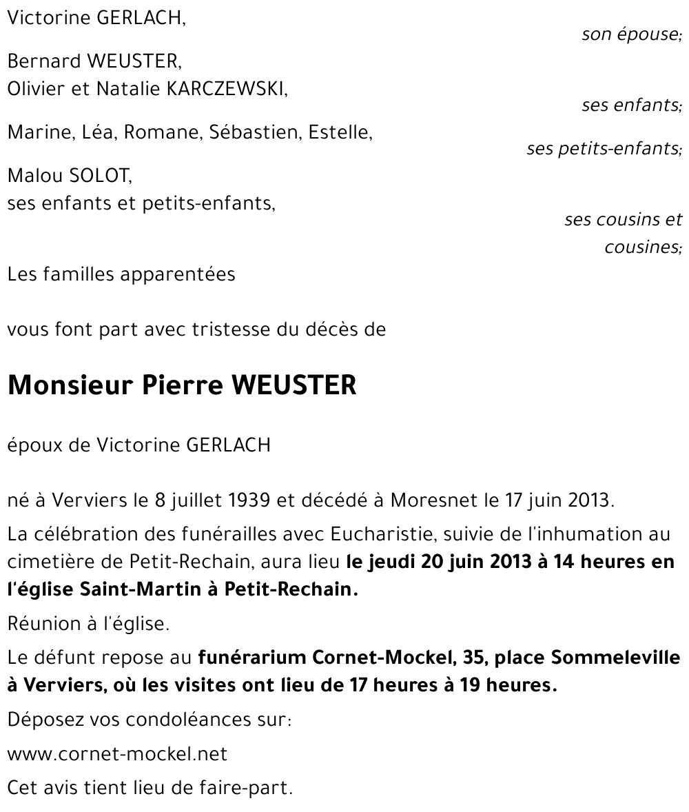 Pierre WEUSTER