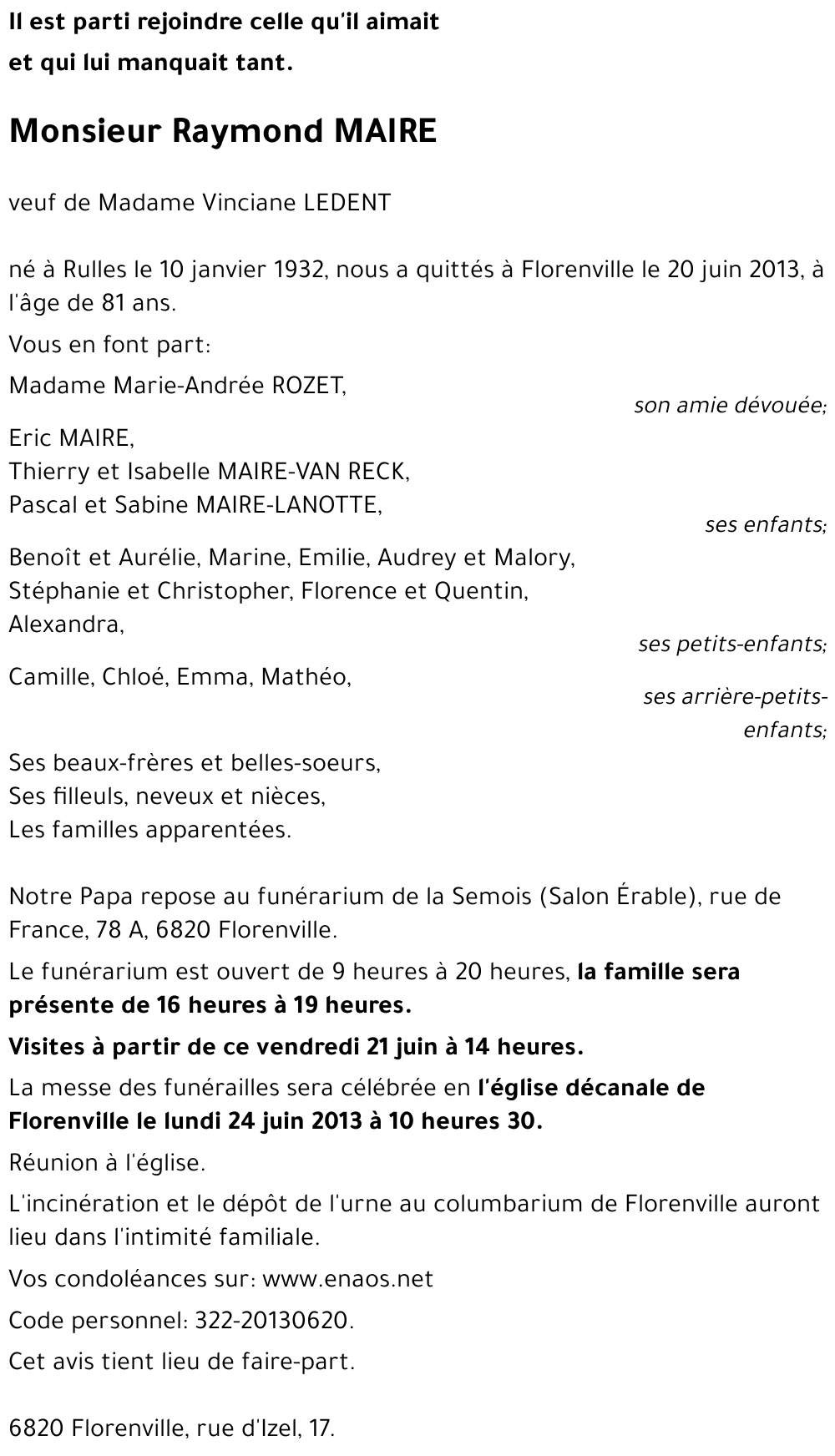 Raymond MAIRE