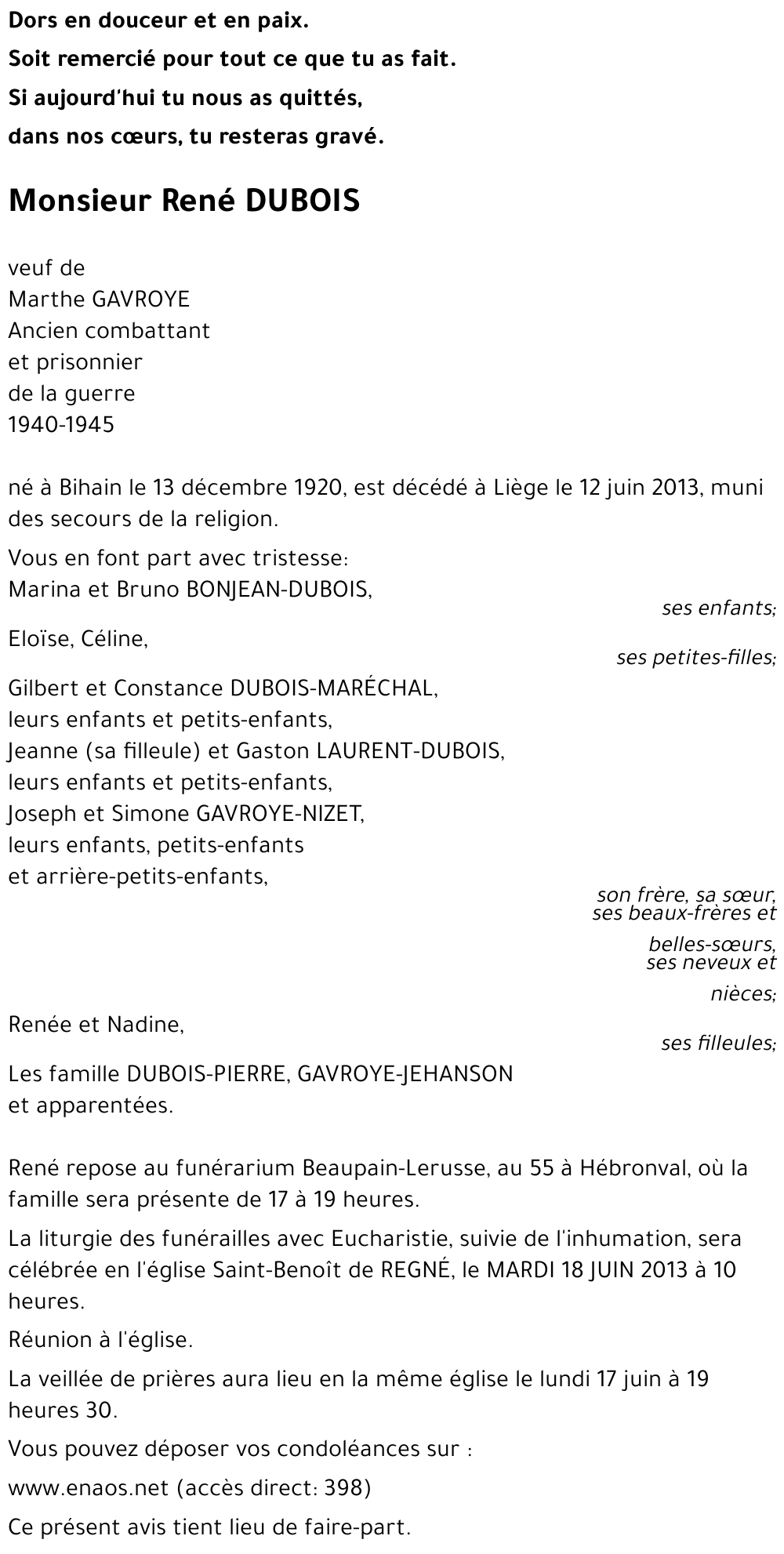 René DUBOIS