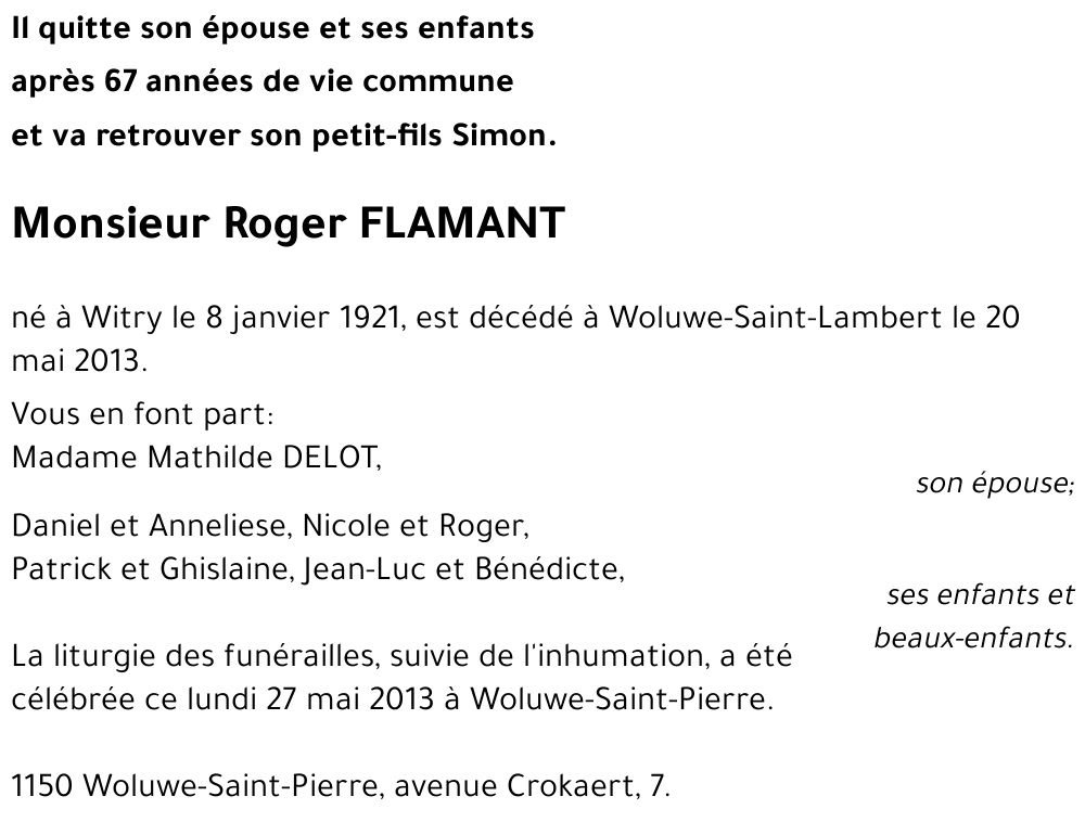 Roger FLAMANT