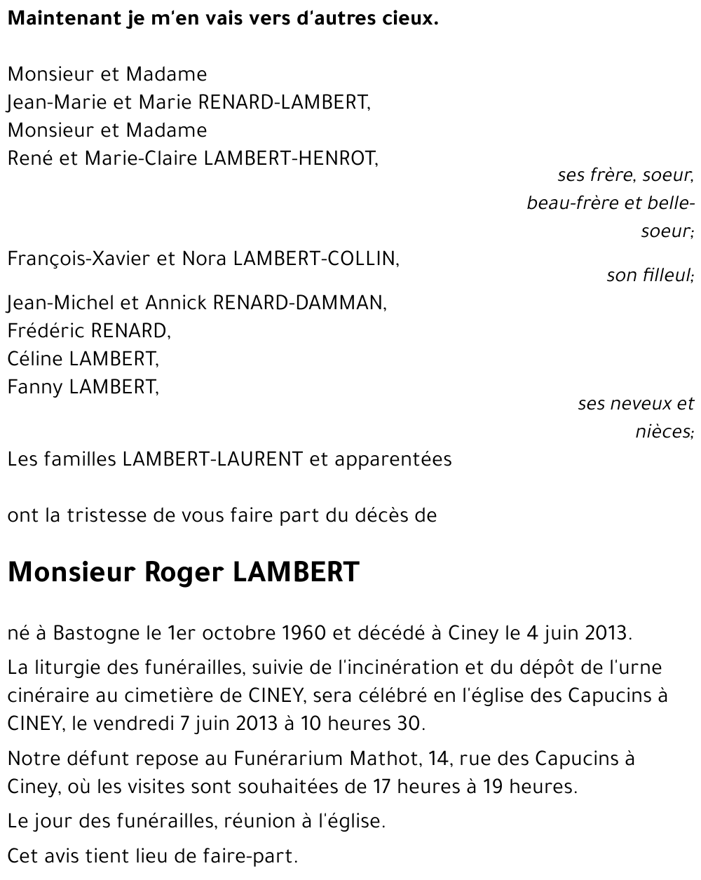 Roger LAMBERT