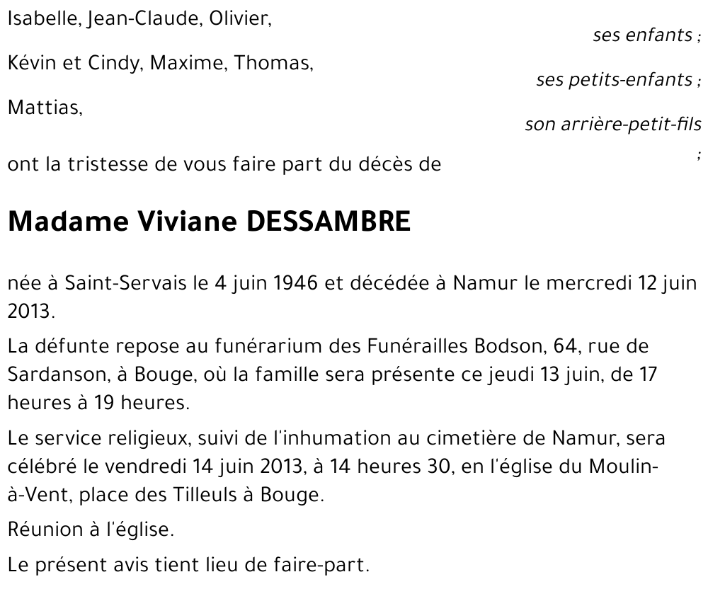 Viviane DESSAMBRE