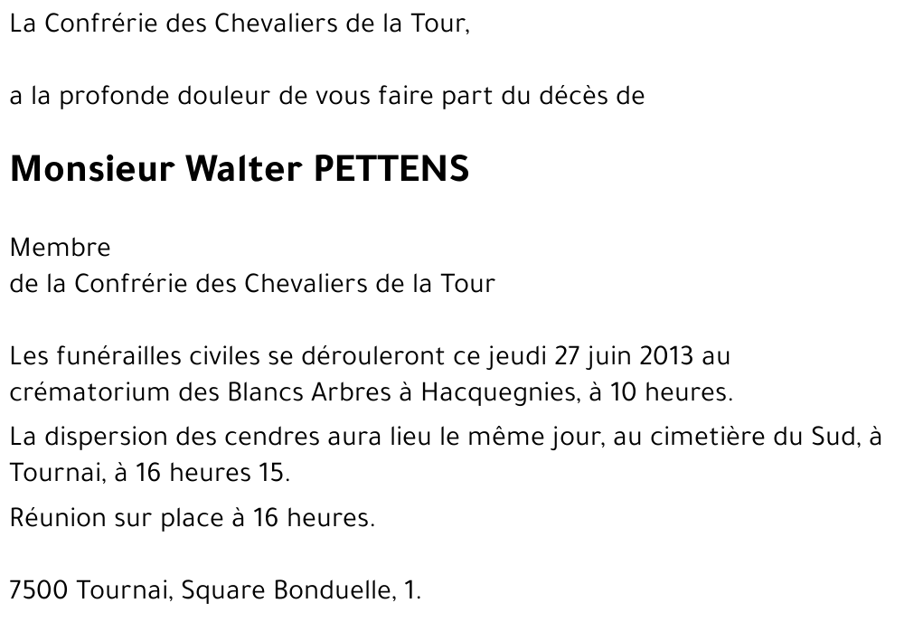 Walter PETTENS