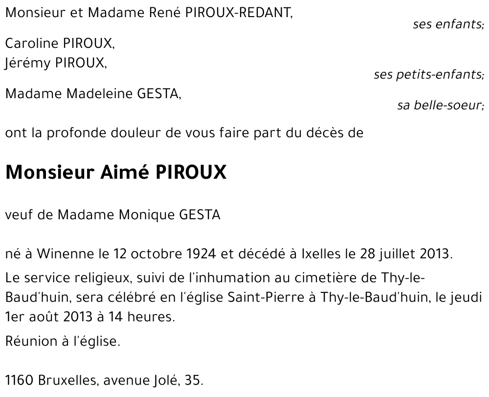 Aimé PIROUX