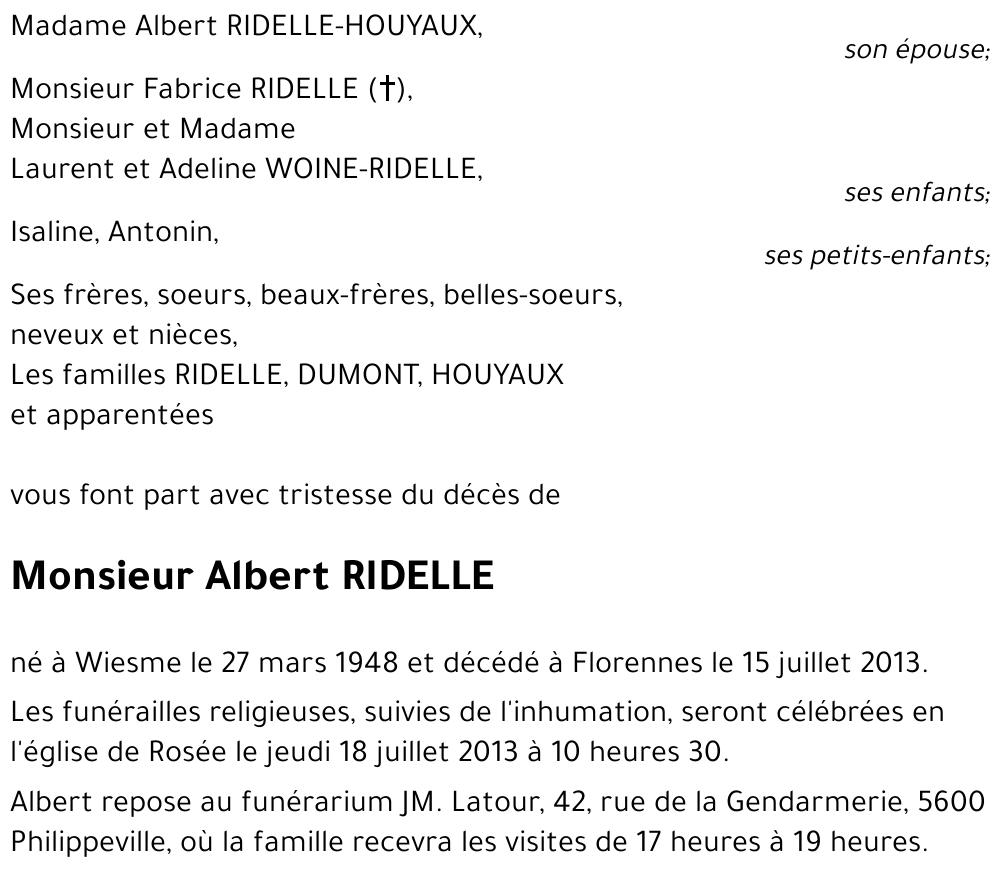 Albert RIDELLE