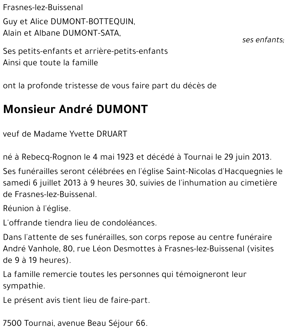 André DUMONT