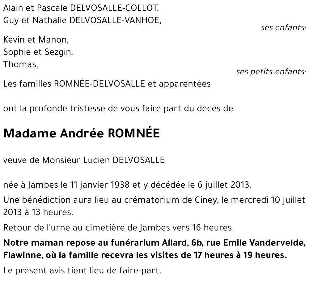 Andrée ROMNEE