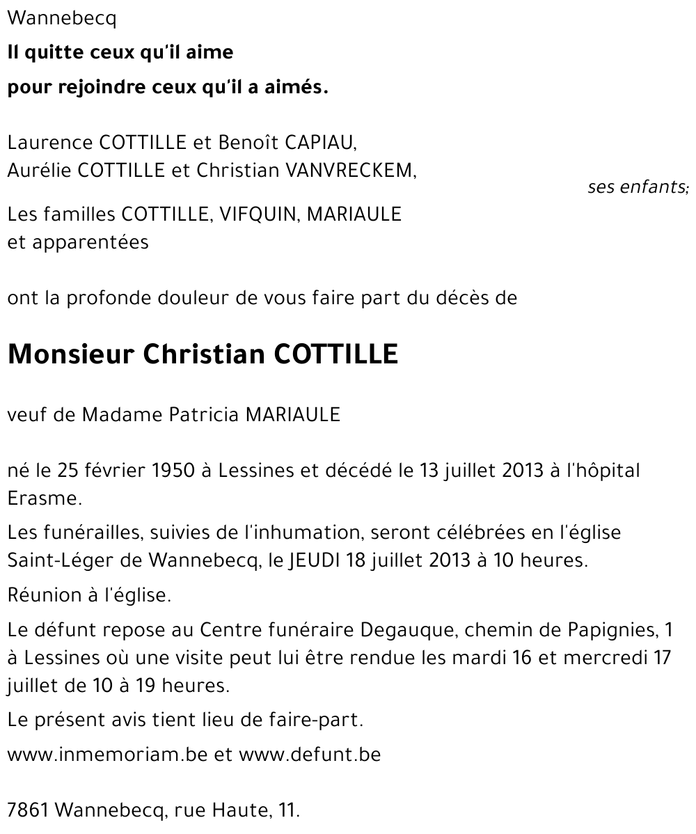 Christian COTTILLE