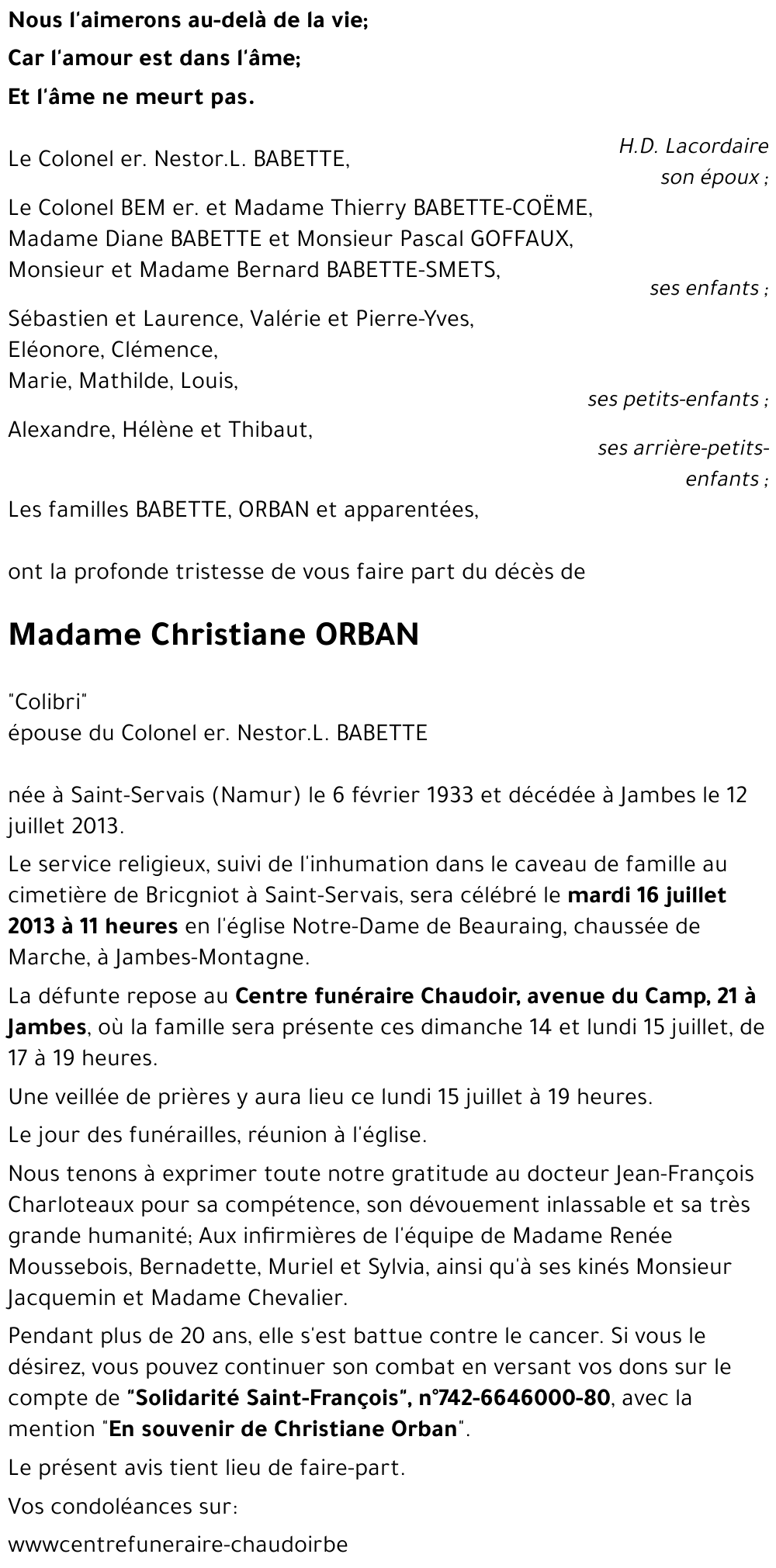 Christiane ORBAN