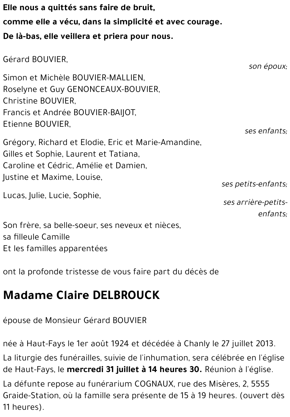 Claire DELBROUCK