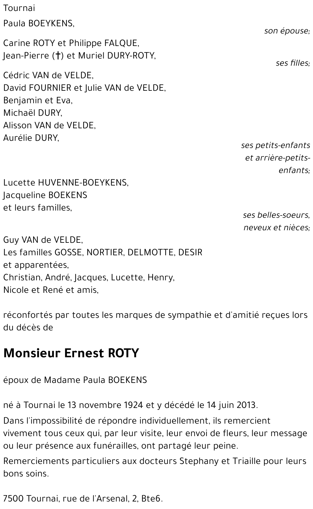 Ernest ROTY
