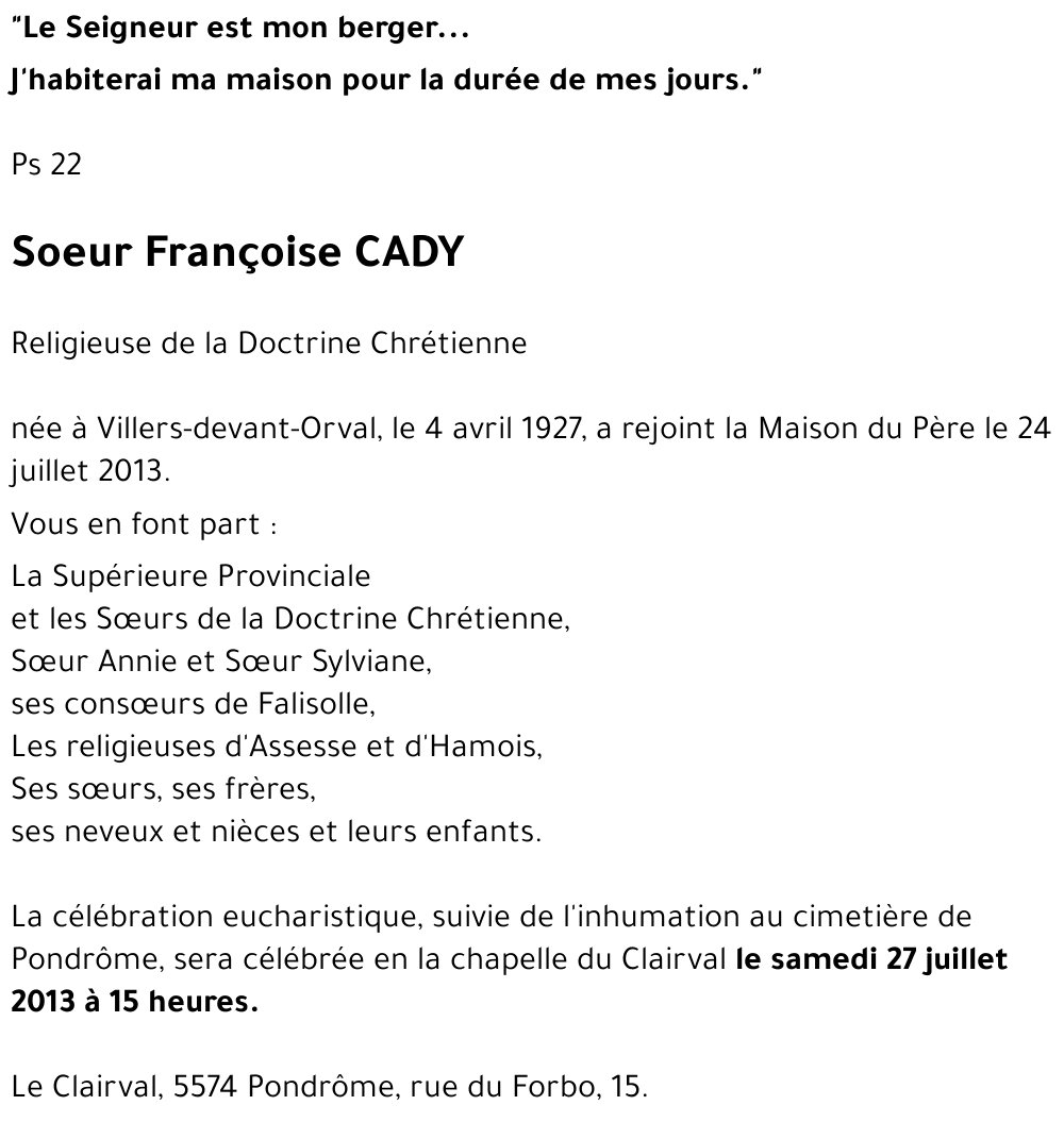 Françoise CADY