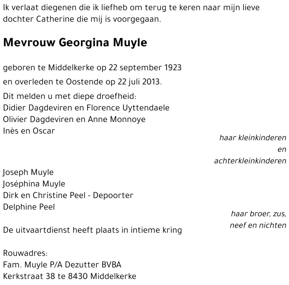 Georgina Muyle