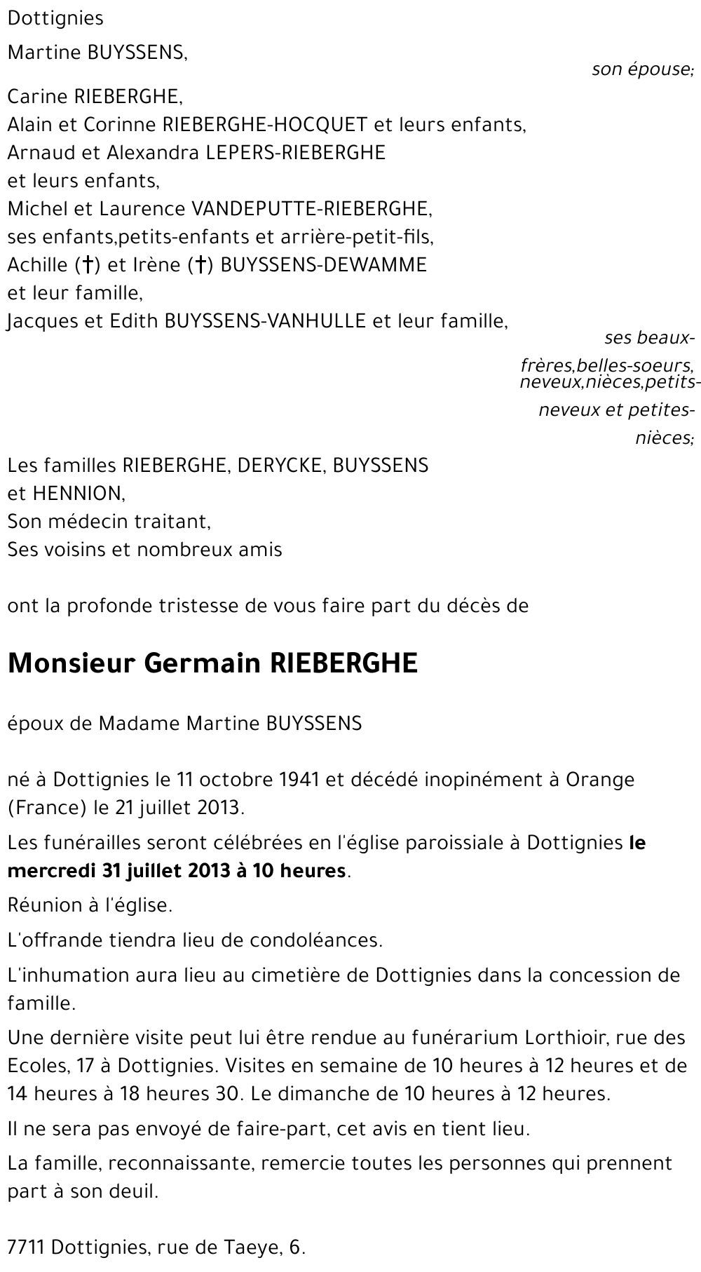 Germain RIEBERGHE
