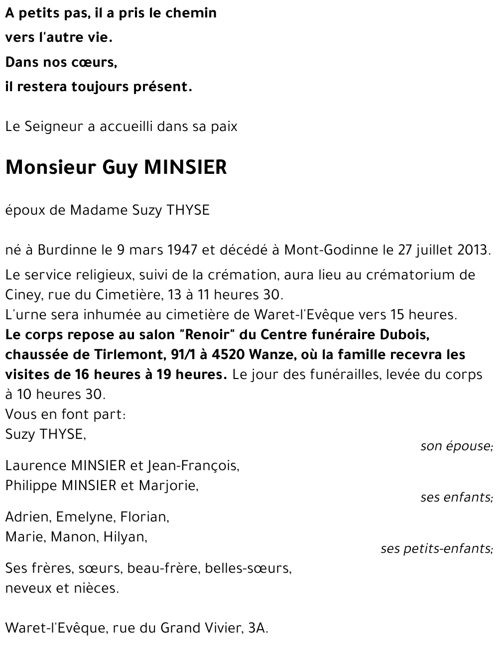 Guy MINSIER