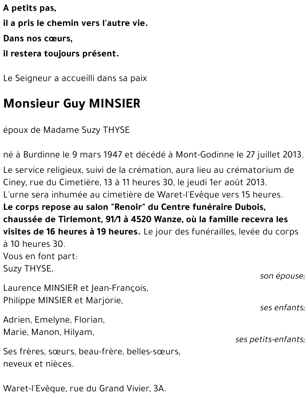 Guy MINSIER