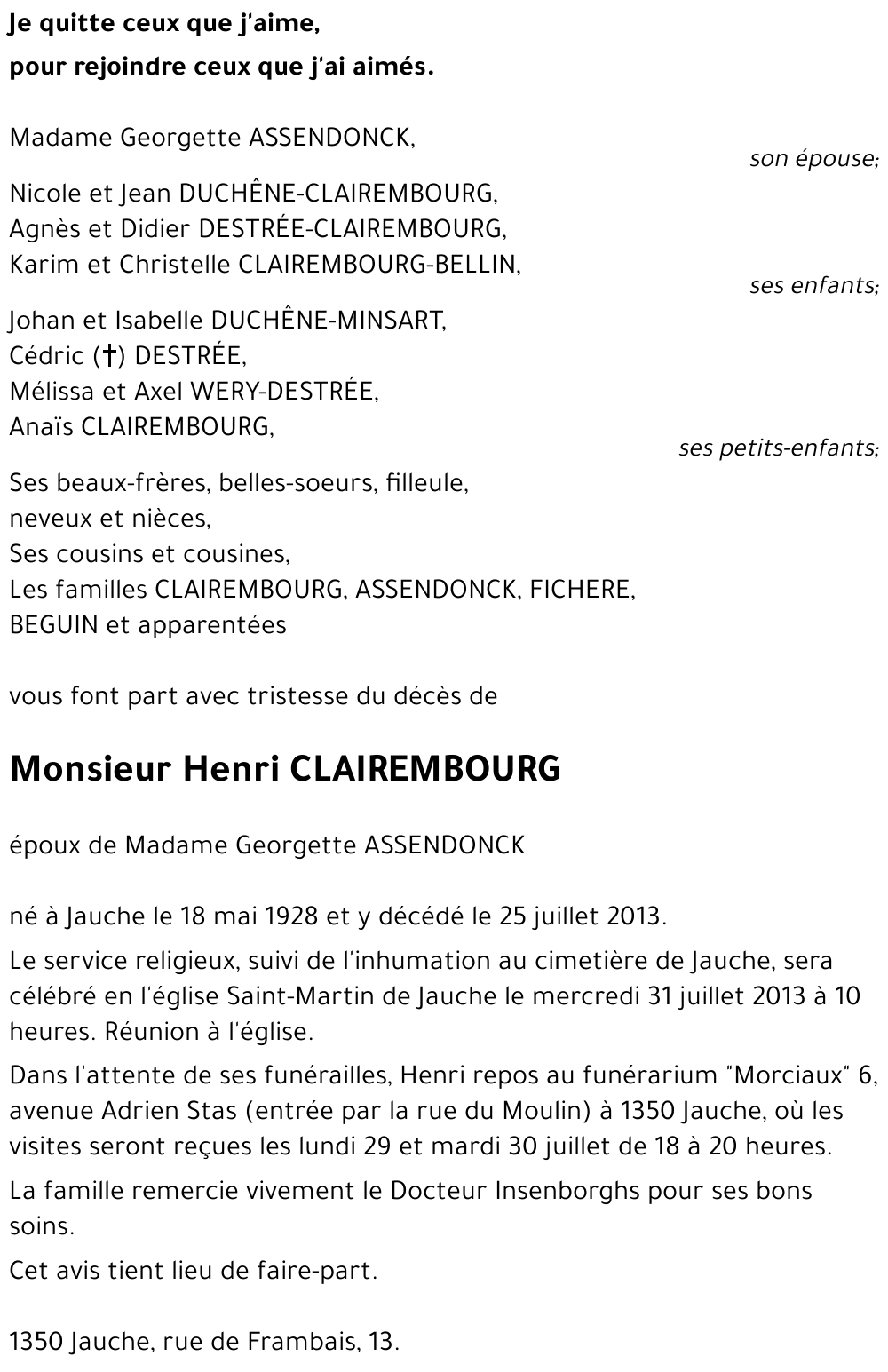 Henri CLAIREMBOURG