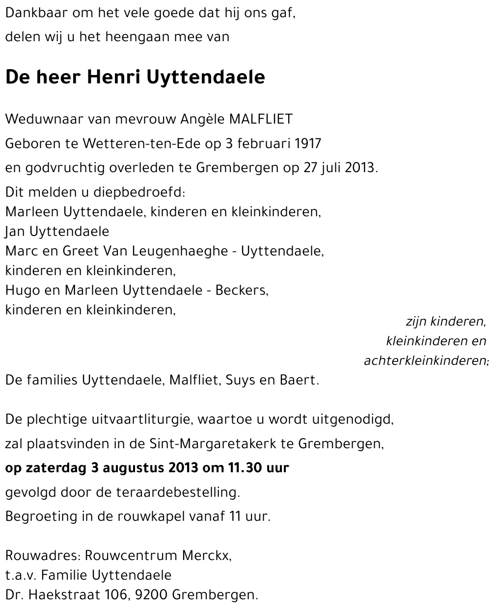 Henri Uyttendaele