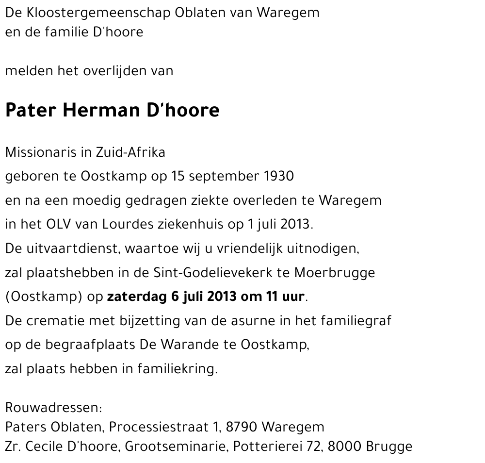 Herman D'hoore