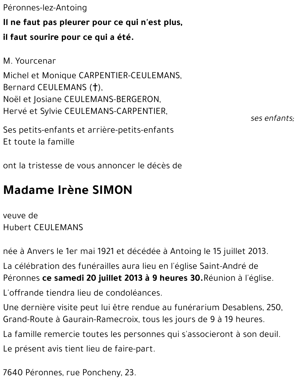 Irène SIMON
