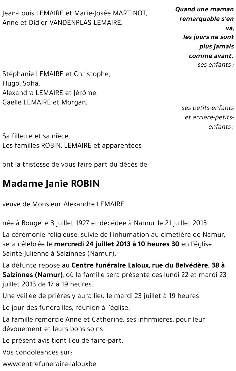 Janie ROBIN