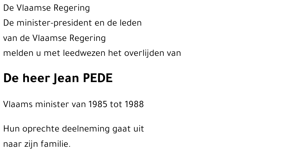 Jean PEDE