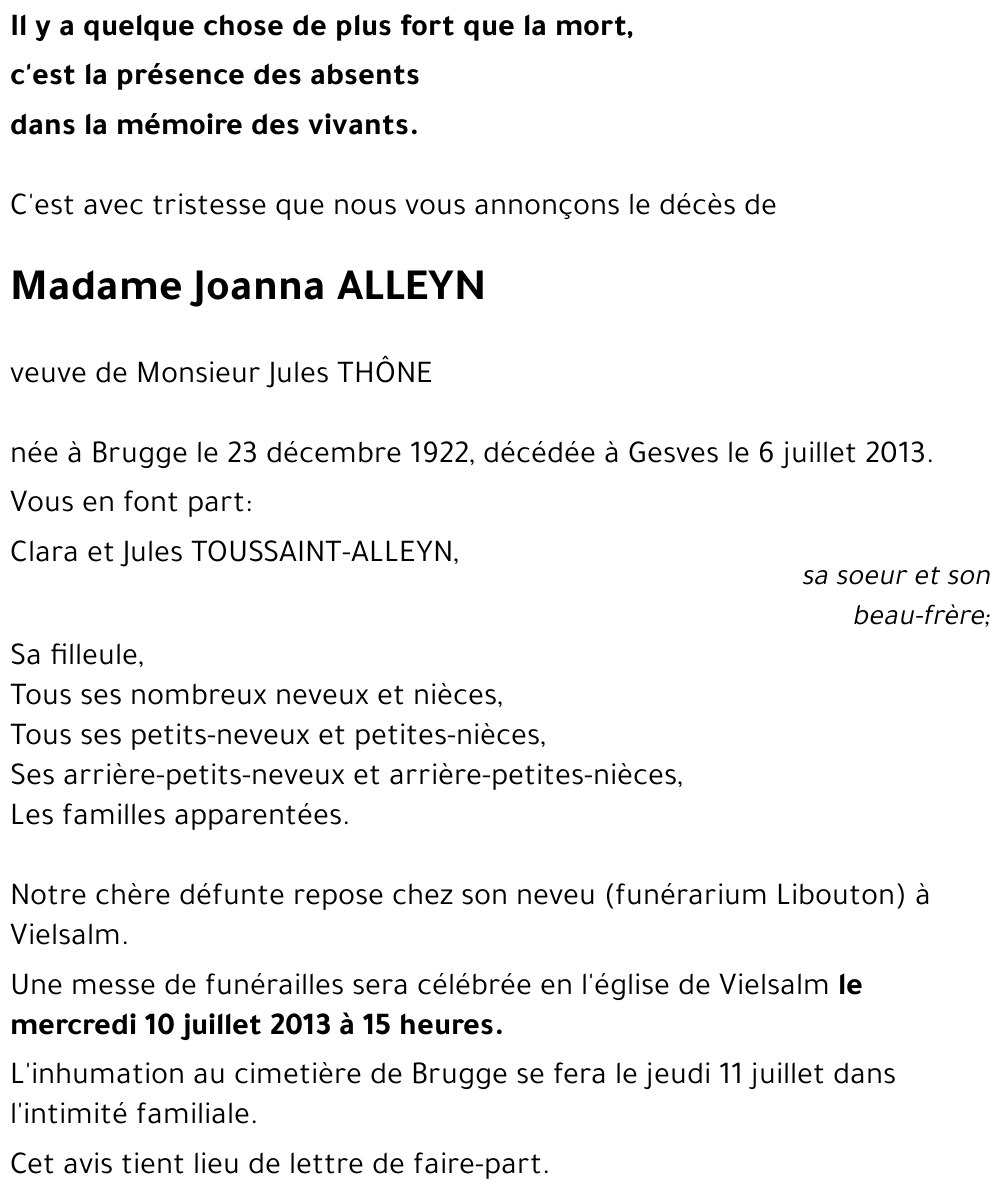 Joanna ALLEYN