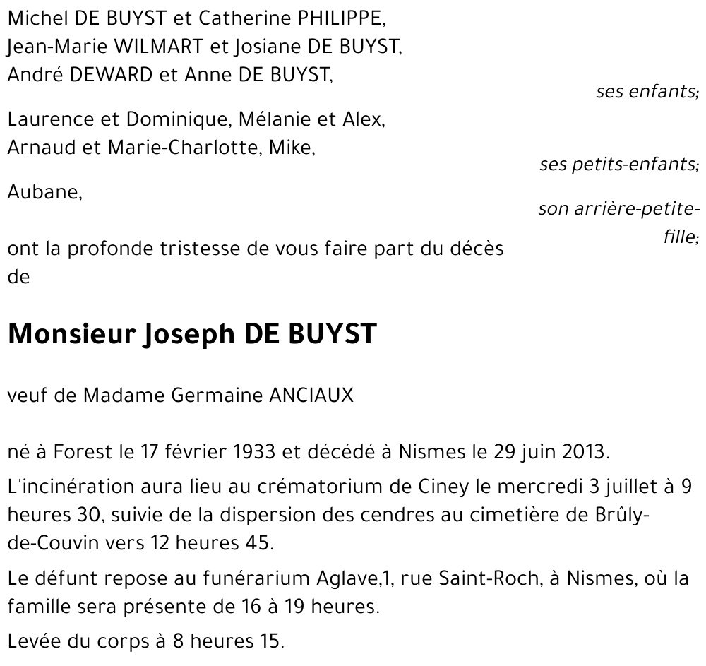 Joseph De Buyst