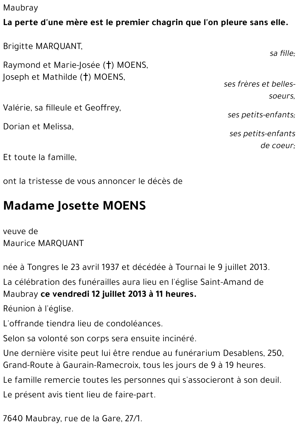 Josette MOENS