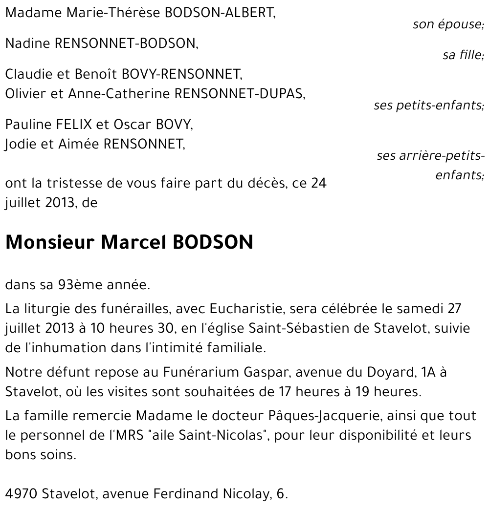 Marcel BODSON