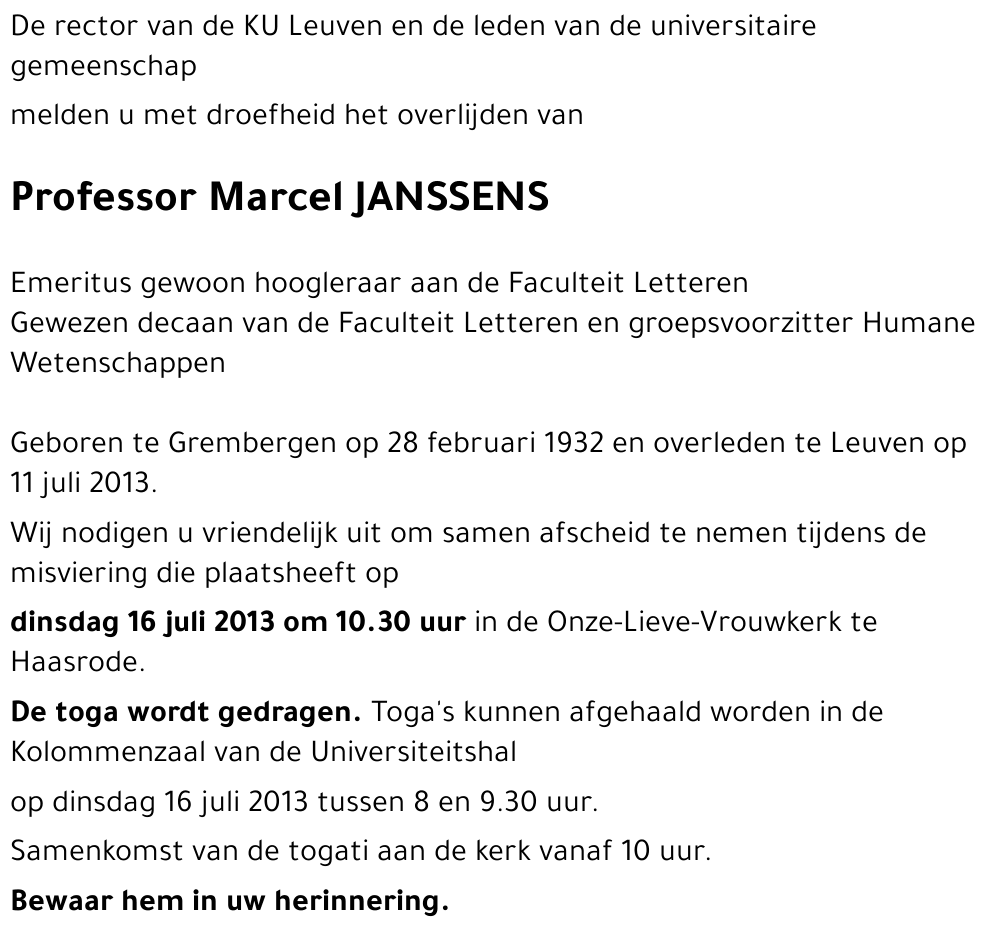 Marcel JANSSENS