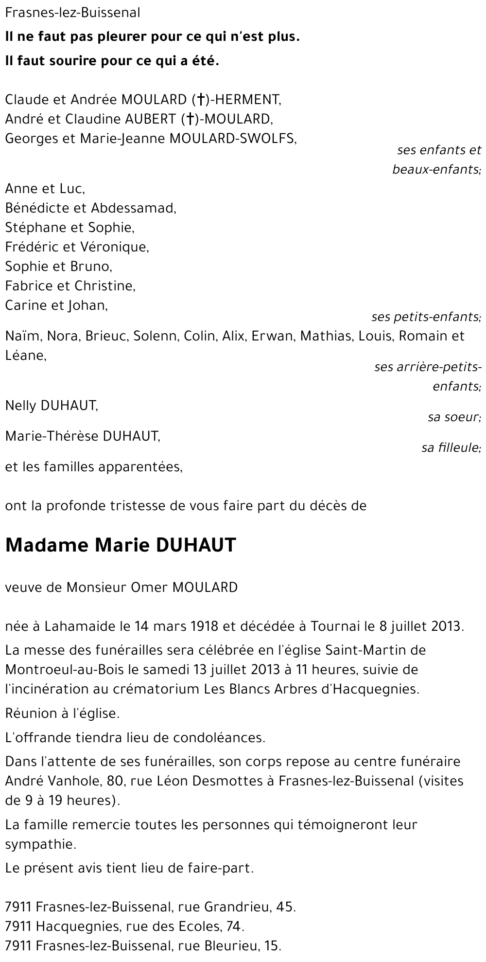 Marie DUHAUT