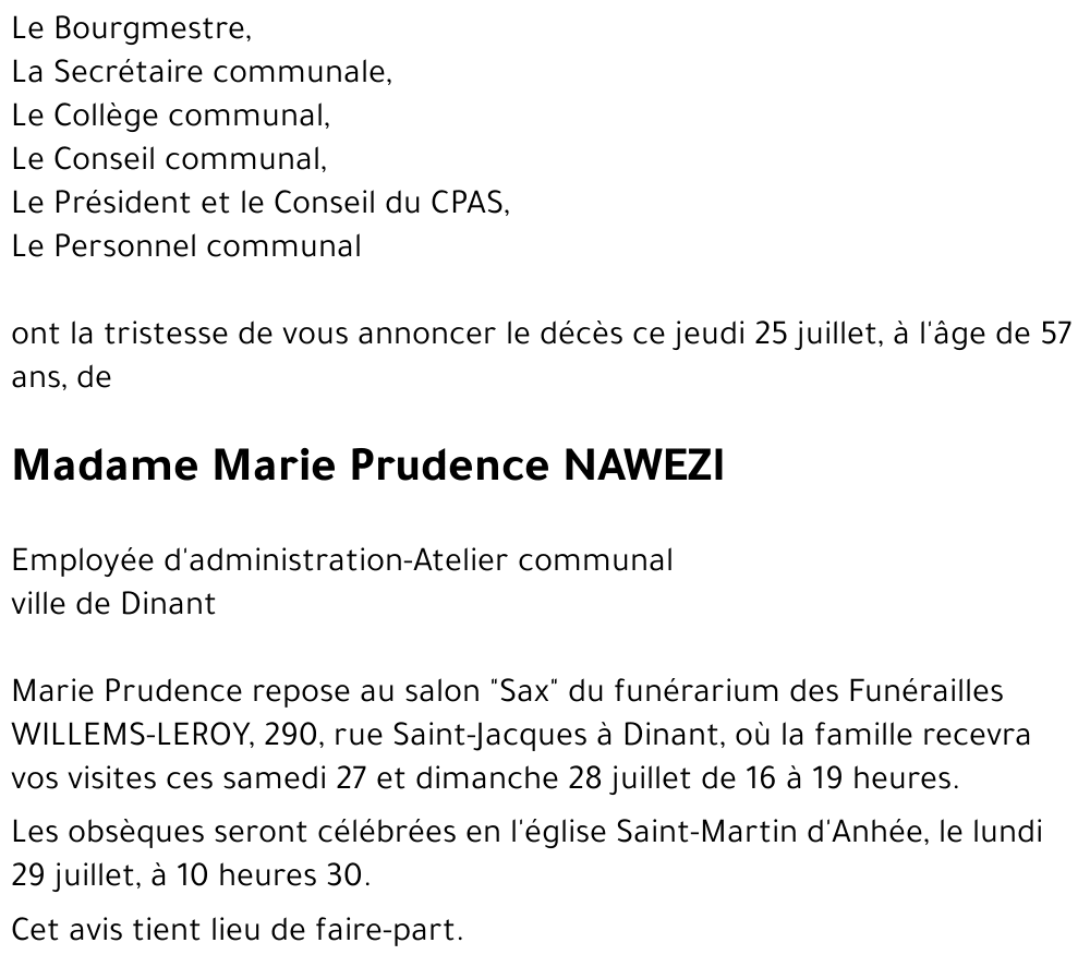 Marie Prudence NAWEZI