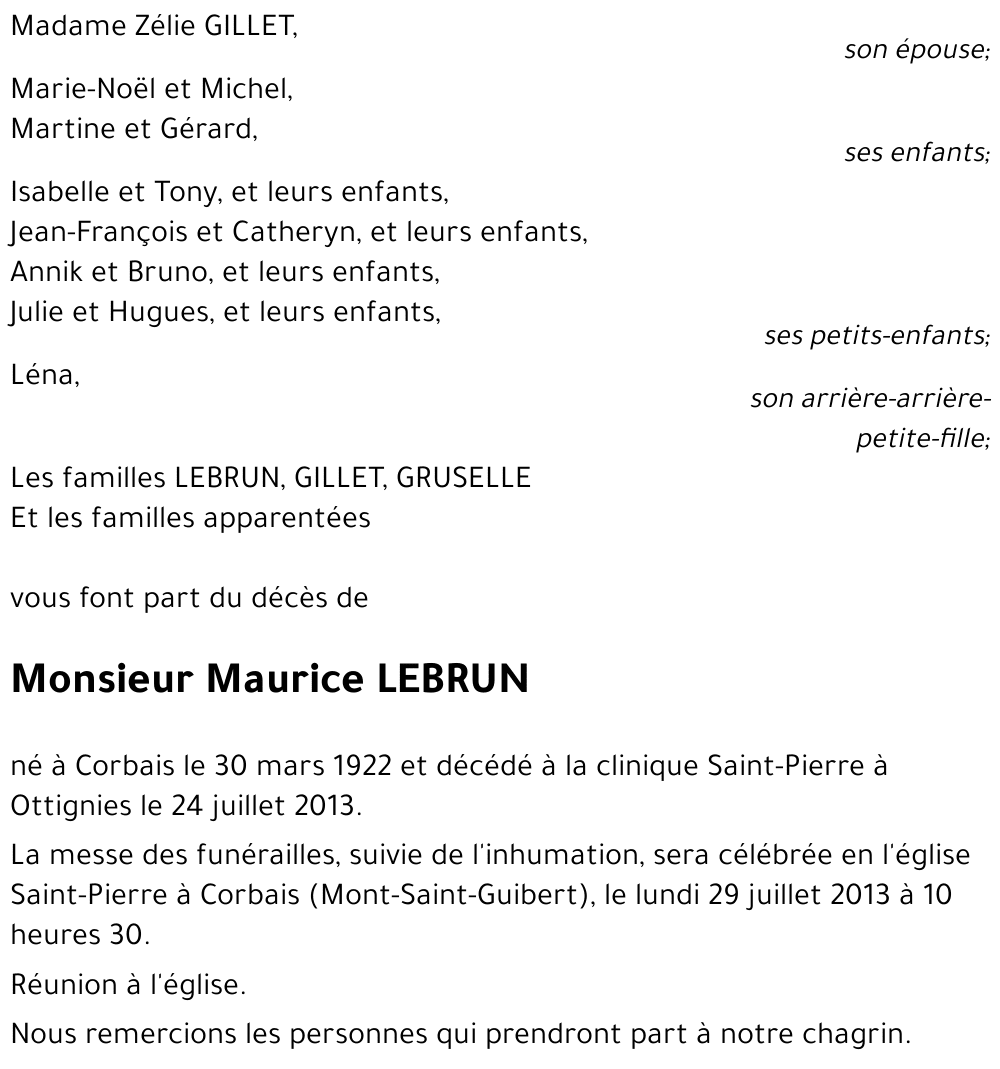 Maurice LEBRUN