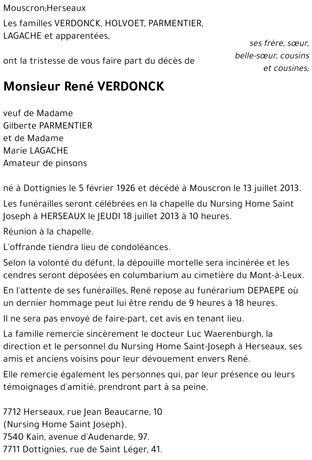 René VERDONCK