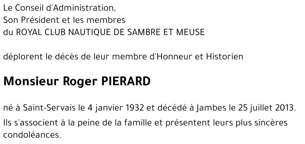 Roger PIERARD