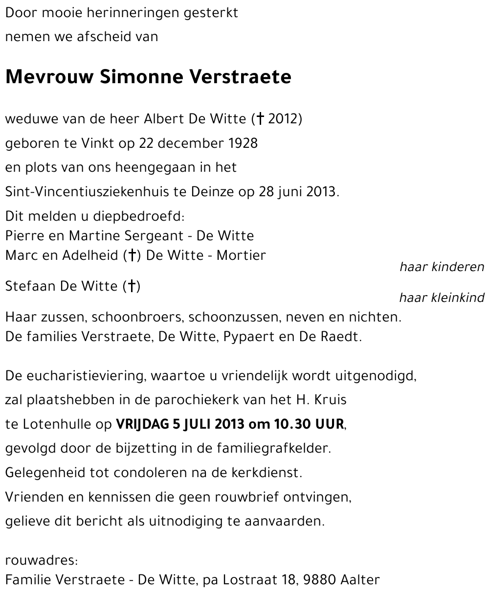 Simonne Verstraete