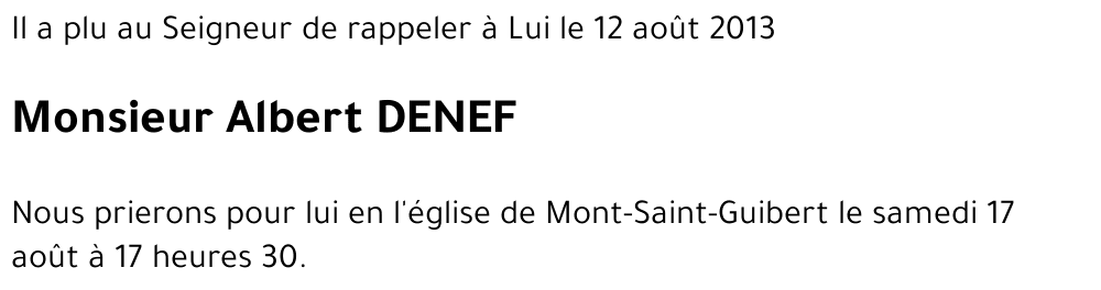 Albert DENEF
