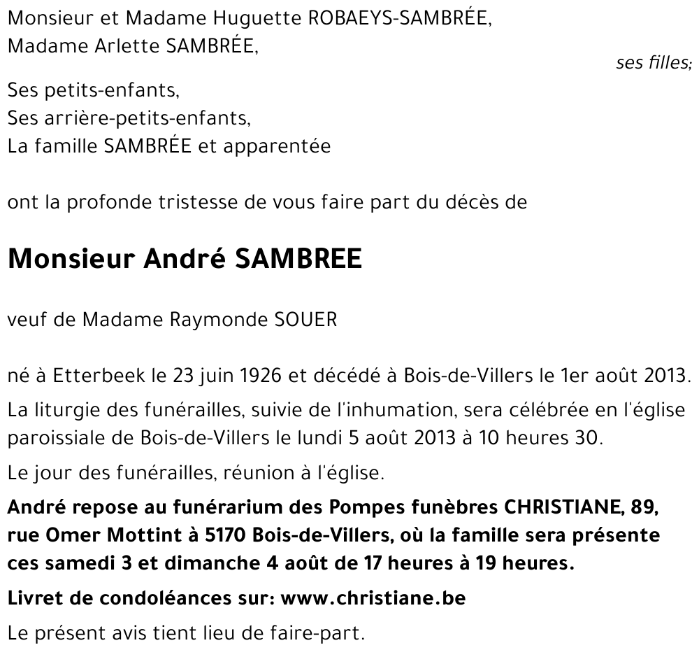 André SAMBREE