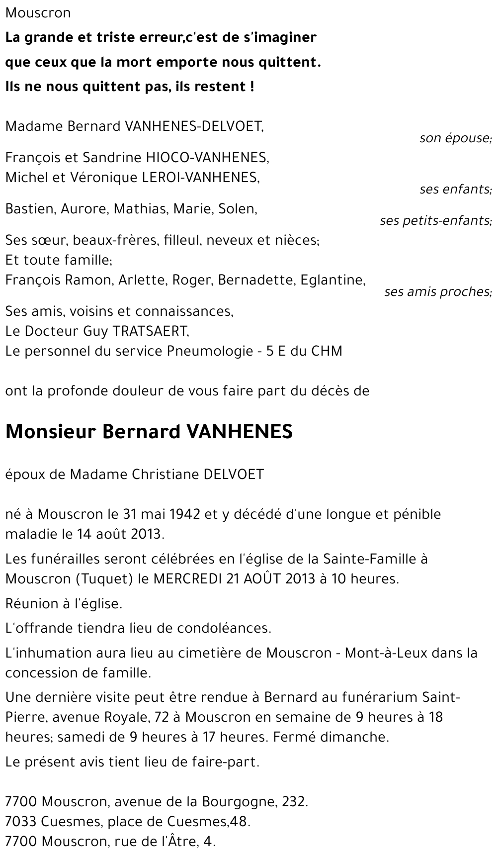 Bernard VANHENES